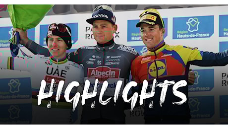Mathieu van der Poel leggendario, Tadej Pogacar secondo, Wout van Aert giù dal podio: gli Highlights della Roubaix 2025