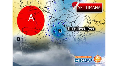 Meteo: Prossimi Giorni con l'Anticiclone, ma poi Maltempo con Venti forti e Neve in collina. Ecco quando