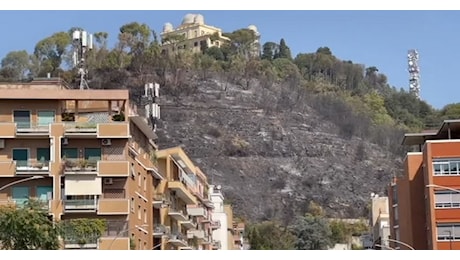 IL VIDEO. A Roma l'incendio a Monte Mario ha devastato il versante su via Teulada