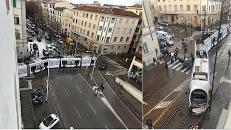 Incidente a Firenze fra tramvia e auto, due feriti. Danni al mezzo e al convoglio