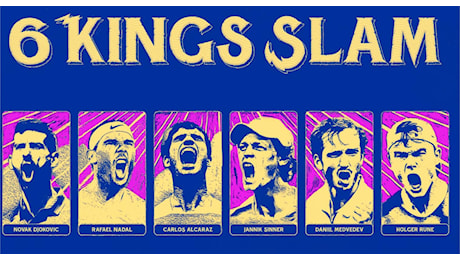 Tennis Six Kings Slam 2024 &#55356;�con Sinner in diretta su Sky Sport, NOW, DAZN, SuperTennis