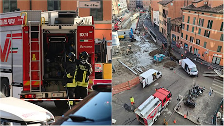 Tubatura gas rotta per i cantieri del tram: residenti evacuati in via Riva di Reno a Bologna