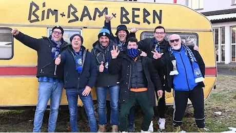 Berna si colora di nerazzurro, guarda le foto dei tifosi bergamaschi in Svizzera