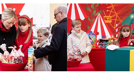 I gemelli Jacques e Gabriella di Monaco, piccoli aiutanti di Babbo Natale (e di mamma Charlene e papà Alberto!)