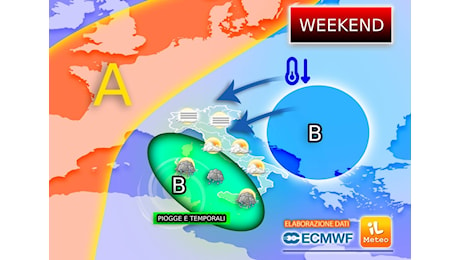 Sole e alcune Piogge nel Meteo del Weekend, l'Anticiclone è pronto a lasciarci. Previsioni Sabato e Domenica