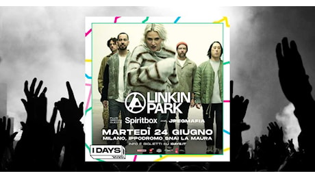 Biglietti concerto Linkin Park a Milano, 24 giugno 2025 Ippodromo Snai La Maura