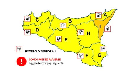 Meteo: Allerta Arancione in Sicilia, piogge e nubifragi fino a martedì 12 novembre