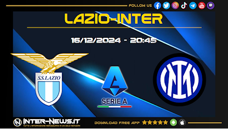 Lazio-Inter, le probabili formazioni per la 16ª giornata di Serie A