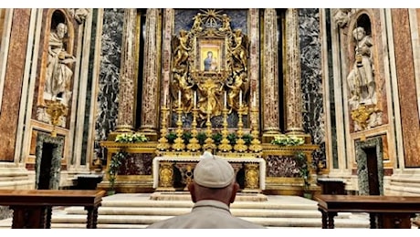 Papa Francesco a Santa Maria Maggiore dopo il ritorno a Roma