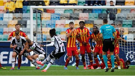 Udinese-Lecce 1-0, LE PAGELLE: Zemura, punizione da 3 punti. Bianconeri oltre le assenze