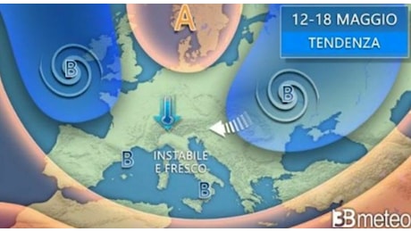 Meteo, improvvisi (e forti) temporali, sole e temperature che non decollano: le previsioni del fine settimana. Maggio fresco e sottotono