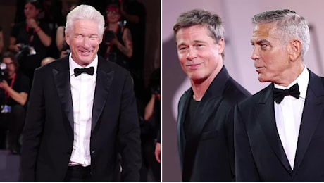 George Clooney, Brad Pitt, Richard Gere: a Venezia 2024 sul red carpet divi intramontabili