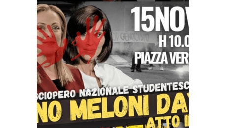 'No Meloni Day', è polemica sui manifesti insanguinati a Bologna