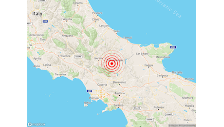 Scossa di TERREMOTO Magnitudo 3.1 in Molise, avvertita a Campobasso