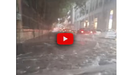 Meteo: Catania, dopo il nubifragio le strade si trasformano in fiumi, il Video