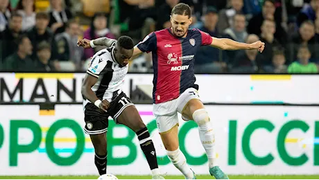 Udinese Cagliari, risultato primo tempo: 1-0