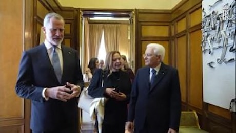 Mattarella al Re Felipe VI in Quirinale: E' un onore averla qui, sua Maestà