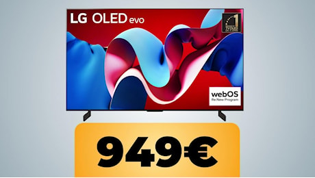 TV LG OLED evo Serie C4 a 144Hz e funzioni gaming è in offerta su Amazon per il Black Friday