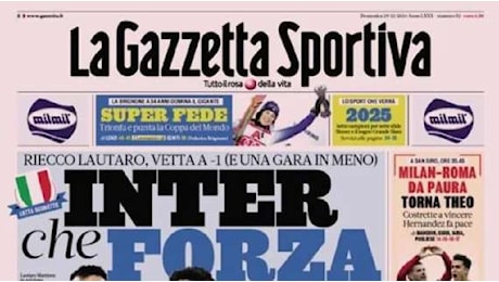 La Gazzetta dello Sport : Gasp frenato ma resta primo e aspetta Conte