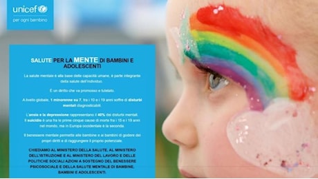 UNICEF per la Giornata mondiale per la salute mentale