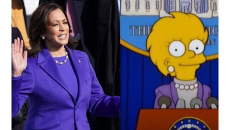 I Simpson colpiscono ancora: Lisa come Kamala Harris presidente degli Stati Uniti