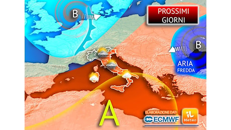 Meteo Settimana: subito Perturbazione atlantica con piogge, poi irromperà l'Aria Fredda dalla Russia