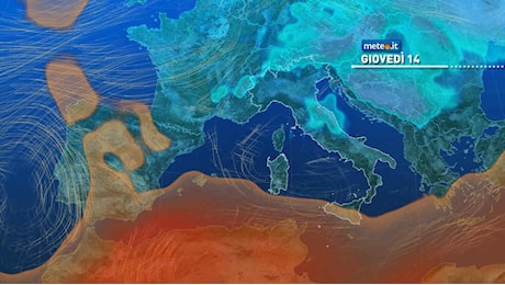 Meteo 14 novembre: fronte freddo con piogge e neve in montagna