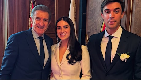 Ezio Greggio e tutta la gioia per le nozze del figlio Gabriele con Carla Ballerio: le foto social