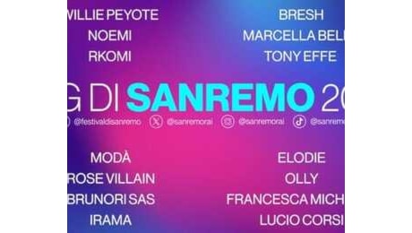 Festival di Sanremo 2025, i cantanti in gara: presenti Massimo Ranieri, The Kolors e Rocco Hunt