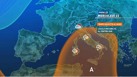 Meteo, 23-24 ottobre con molte nuvole ma poche piogge: la tendenza