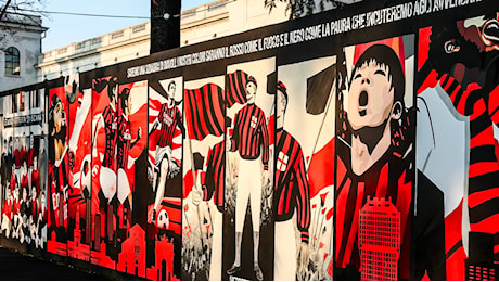 All’Ippodromo Snai San Siro un murale lungo 20 metri per celebrare i 125 anni di storia del Milan