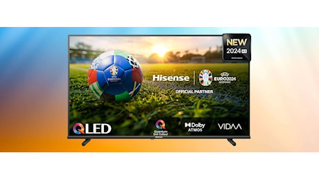 Smart TV Hisense 40 QLED FHD a 283 euro: affare Amazon anche a rate