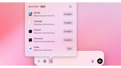 ChatGPT per macOS ora può integrarsi in Notion, Note di Apple e molte più app di terze parti