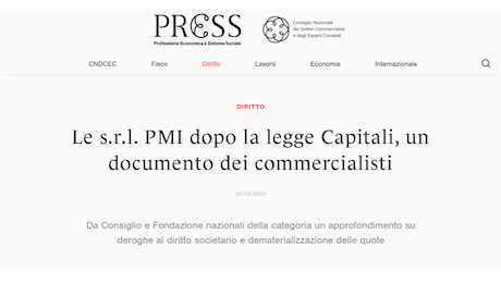 PMI SRL: le regole dopo la legge Capitali