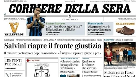 Lautaro Martinez in prima pagina al Corriere della Sera : Rabbia? Figlia di anni difficili