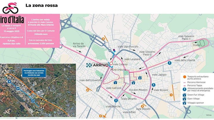 Lecce, ex Foro Boario off limits per il Giro d'Italia. Primi divieti da domani: la mappa delle strade interessate - Quotidiano Di Puglia Lecce, ex Foro Boario off limits per il Giro d'Italia. Primi divieti da domani: la mappa delle strade interessate - Quotidiano Di Puglia