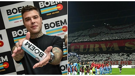 Fedez «voleva vendere la sua bibita Boem a San Siro». Le intercettazioni: «Vi prendete una percentuale»