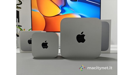 Mac mini M4 in una galleria di confronto con il vecchio mini gigante