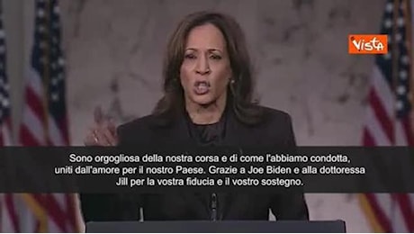 Kamala Harris: Grazie a Biden per il suo sostegno