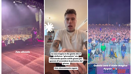 Fedez se la prende con la stampa, ma resta la vergogna del concerto a Ozieri