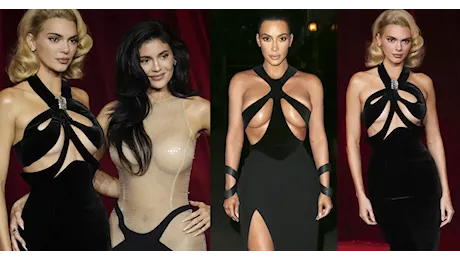 Kendall Jenner all’Academy Museum Gala copia Kim Kardashian