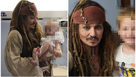 Johnny Depp in ospedale vestito da Jack Sparrow: la sorpresa ai bambini ricoverati in Oncologia