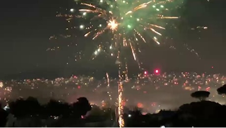 Napoli, i fuochi d'artificio nella notte di Capodanno