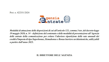 Superbonus e bonus edilizi: le istruzioni delle Entrate per la comunicazione antiusura