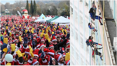 Cinquantamila Babbi Natale per i bimbi del Regina Margherita. “Questa oggi è piazza Lapponia”