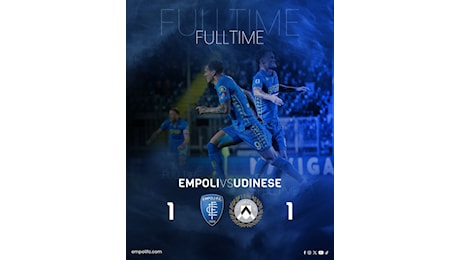 L’Udinese pareggia a Empoli