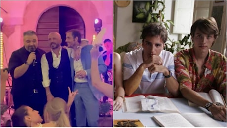 Nicolas Vaporidis canta Notte Prima degli Esami alle sue nozze, il video con l'amico Eros Galbiati
