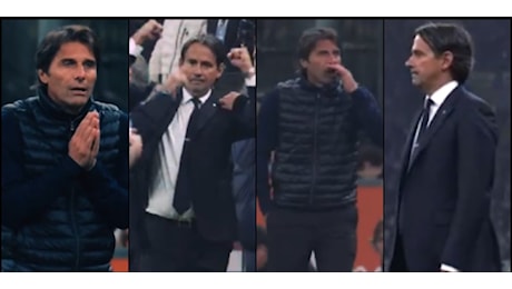 Ci avete provato: Conte furia in campo, Inzaghi prima festeggia e poi...