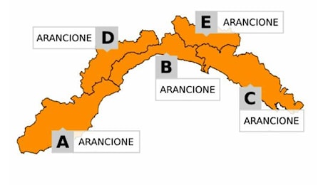 Allerta arancione su tutta la Liguria fino a domani mattina: “Possibili diffuse criticità”