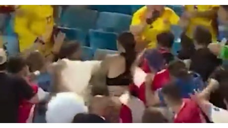 VIDEO Copa America, maxi rissa tra tifosi colombiani e giocatori dell’Uruguay